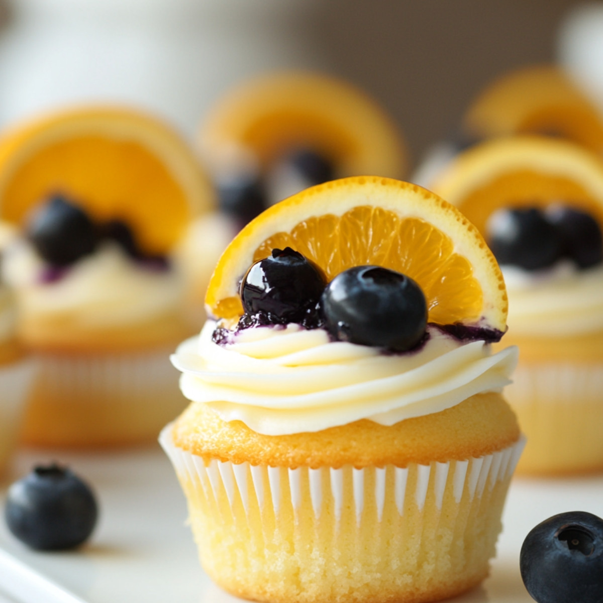 Blueberry Orange Cheesecake Cupcakes