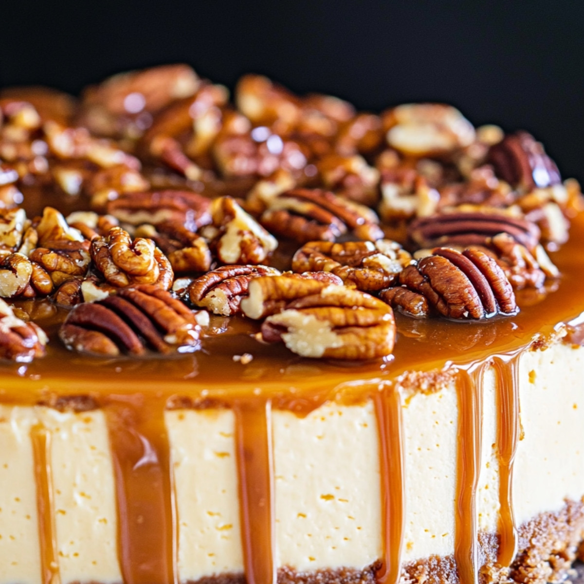 Caramel Pecan Pumpkin Cheesecake