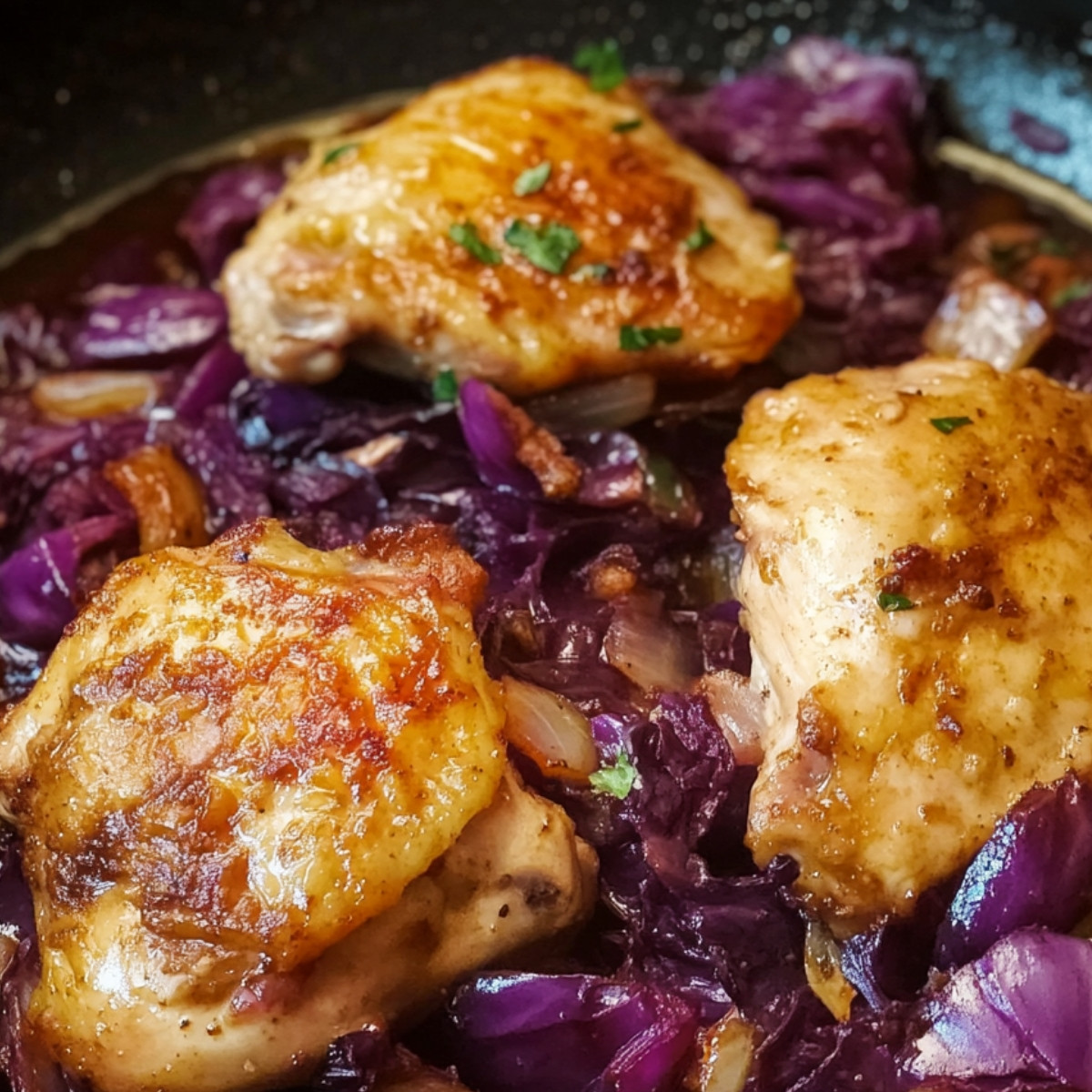 Chicken and Red Cabbage