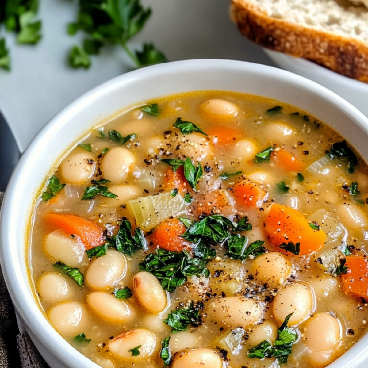 Cozy Comfort White Bean Soup