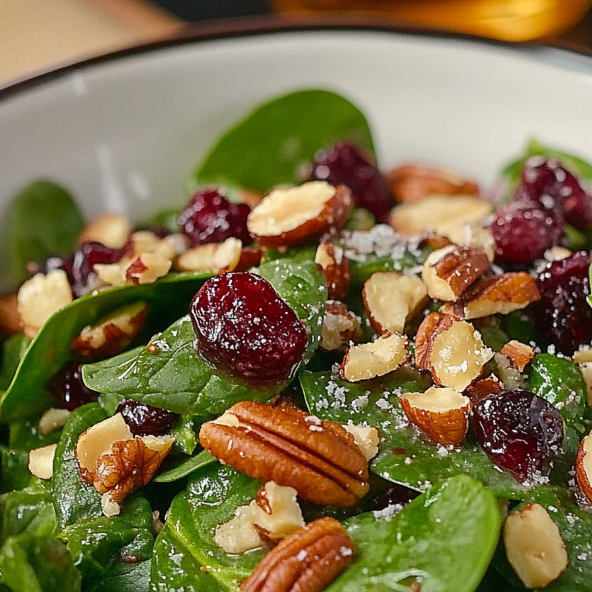 Cranberry Pecan Spinach Salad