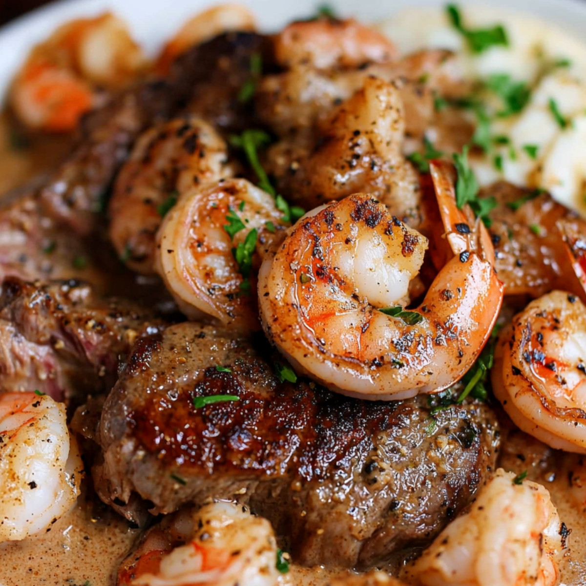 Creamy Cajun Steak and Shrimp Delight