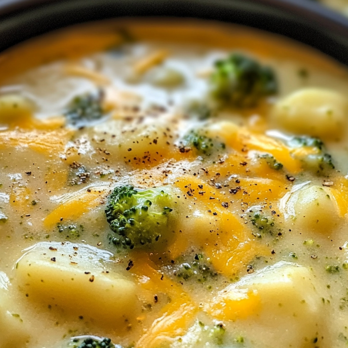 Crockpot Potato Broccoli Cheddar Soup