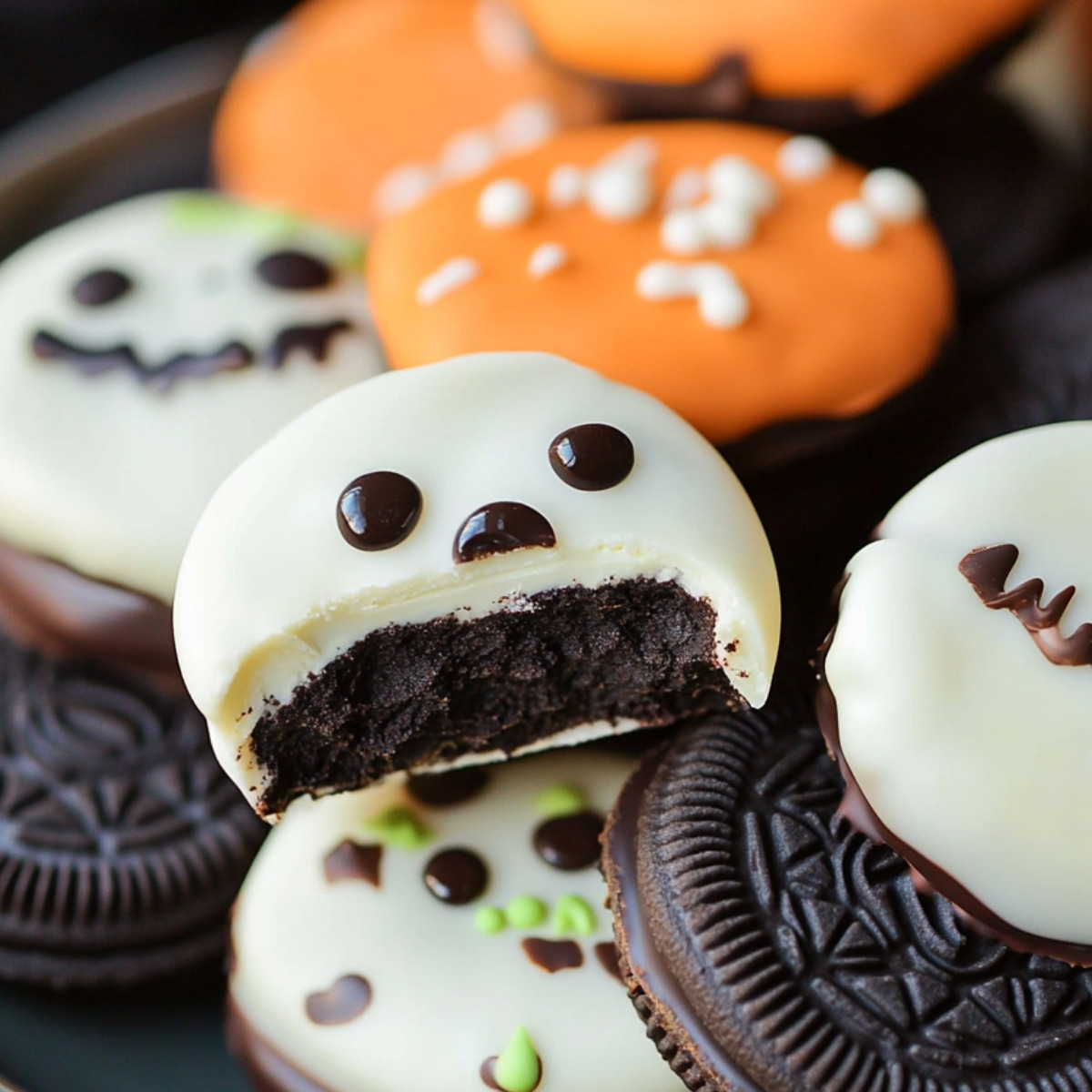 Easy Spooky Chocolate-Covered Halloween Dipped Oreos