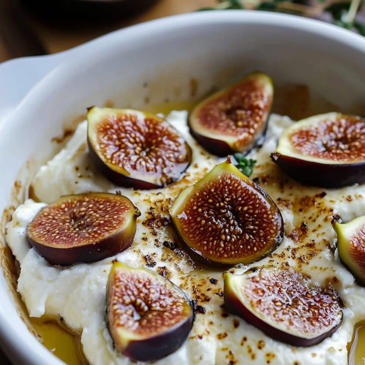 Fig Brûlée with Burrata Cheese