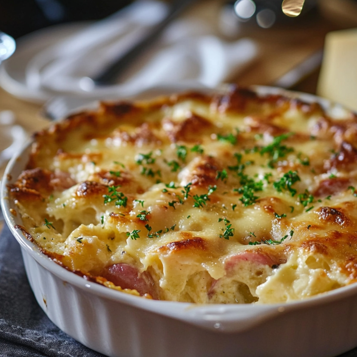 Gratin Fun et Coquin : Chou-Fleur, Pommes de Terre, Fromage et Jambon