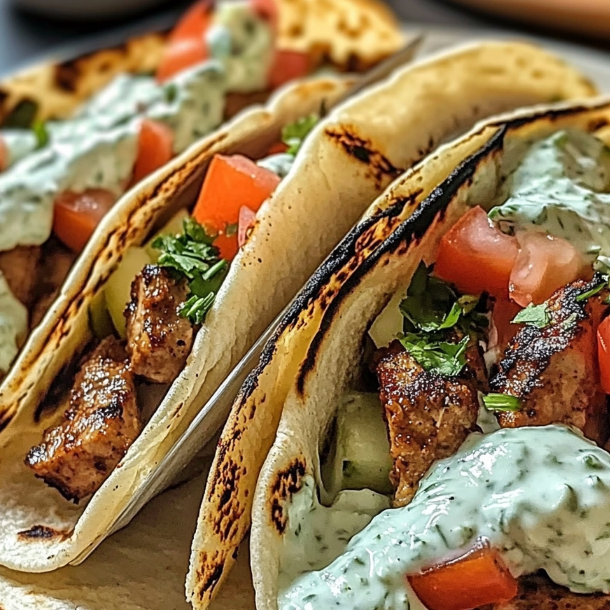 Greek Gyros with Tzatziki Sauce