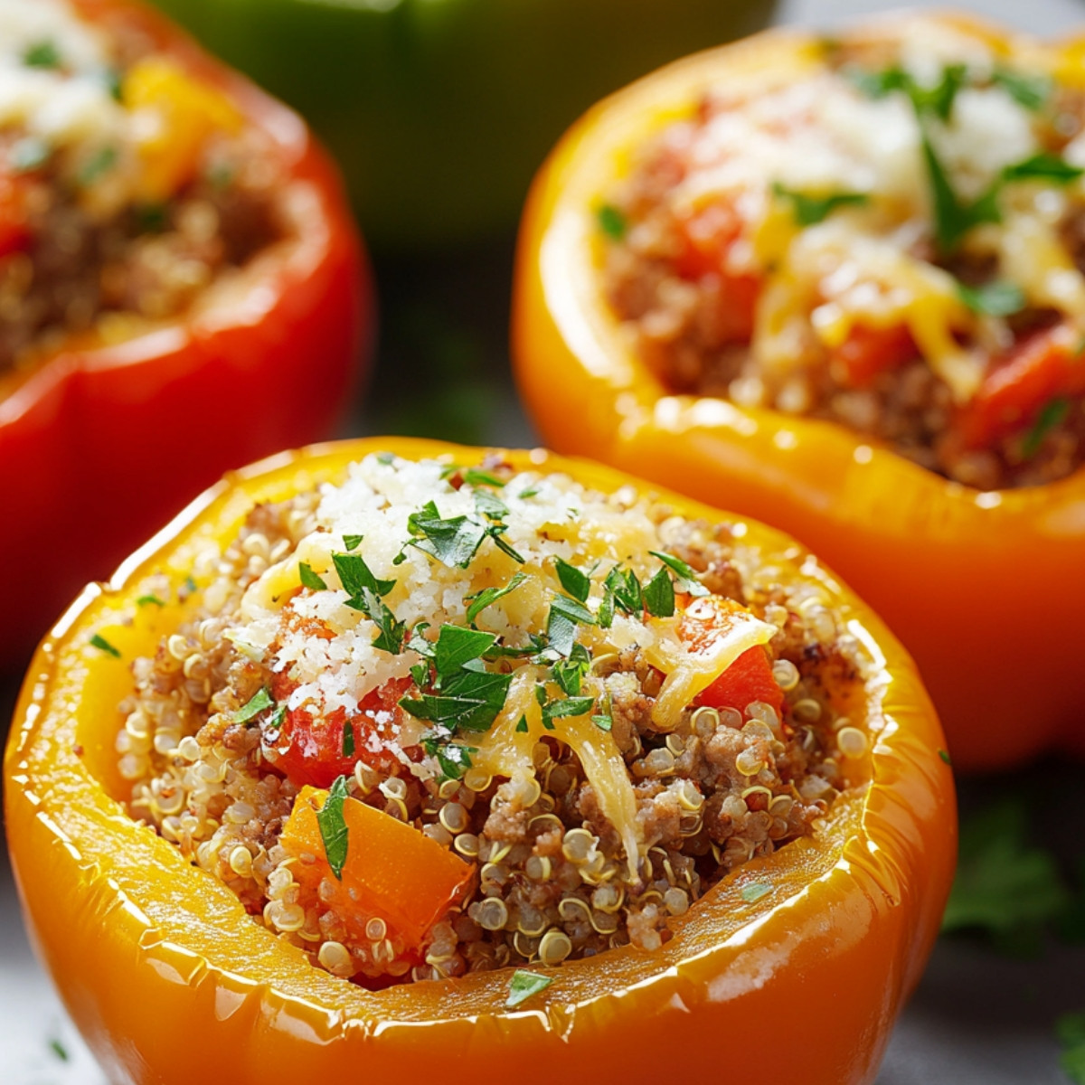 Ground Turkey Stuffed Peppers