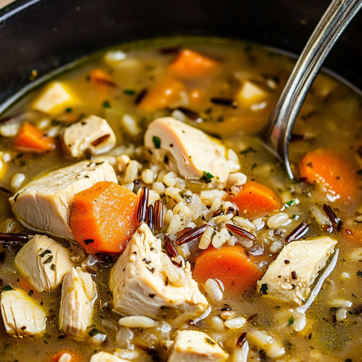 Hearty Autumn Turkey and Wild Rice Soup