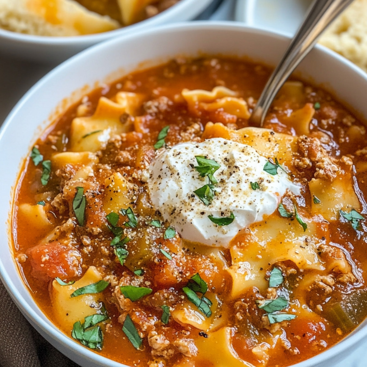 Hearty Lasagna Soup