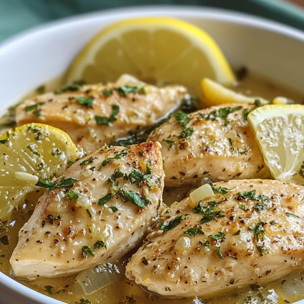 Lemon Garlic Slow Cooker Chicken Bliss