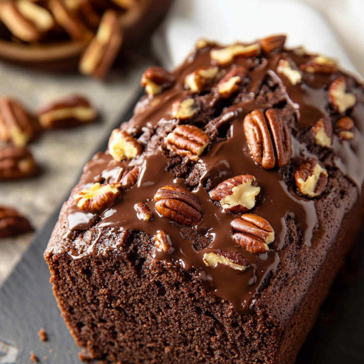 Luscious Chocolate Pecan Loaf