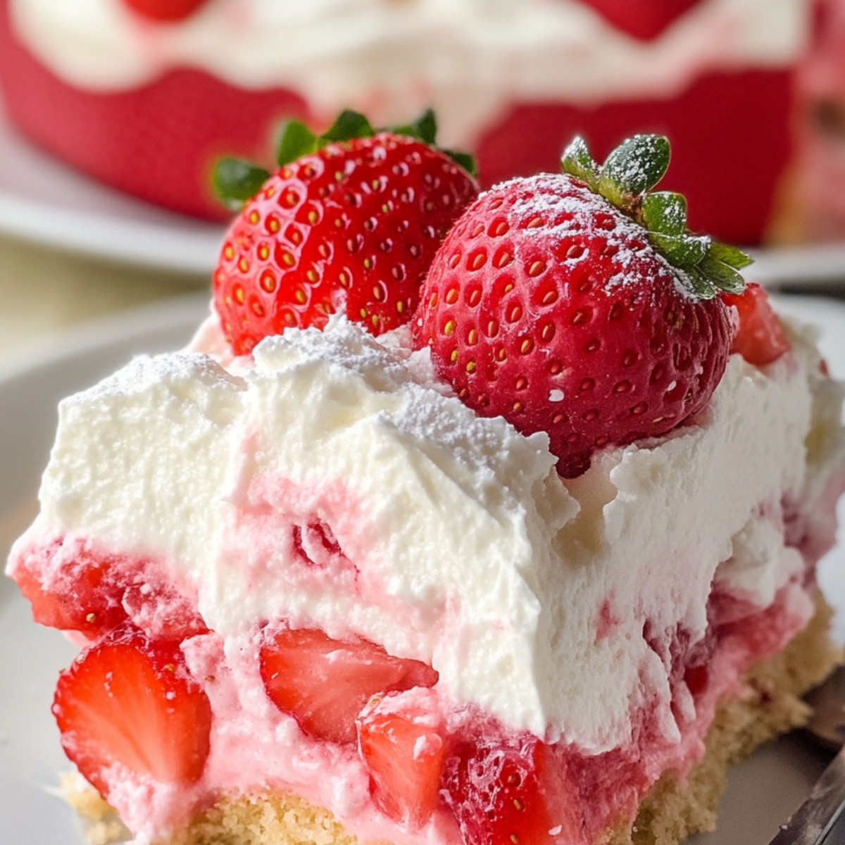 No-Bake Strawberry Split Cake