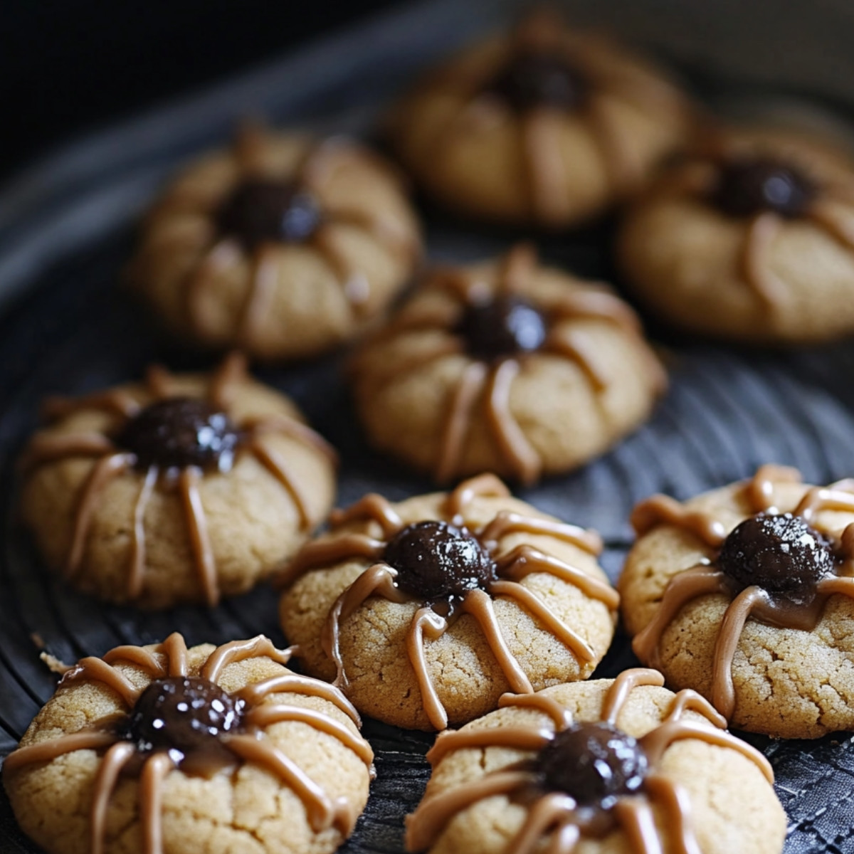 Peanut Butter Spider Cookies