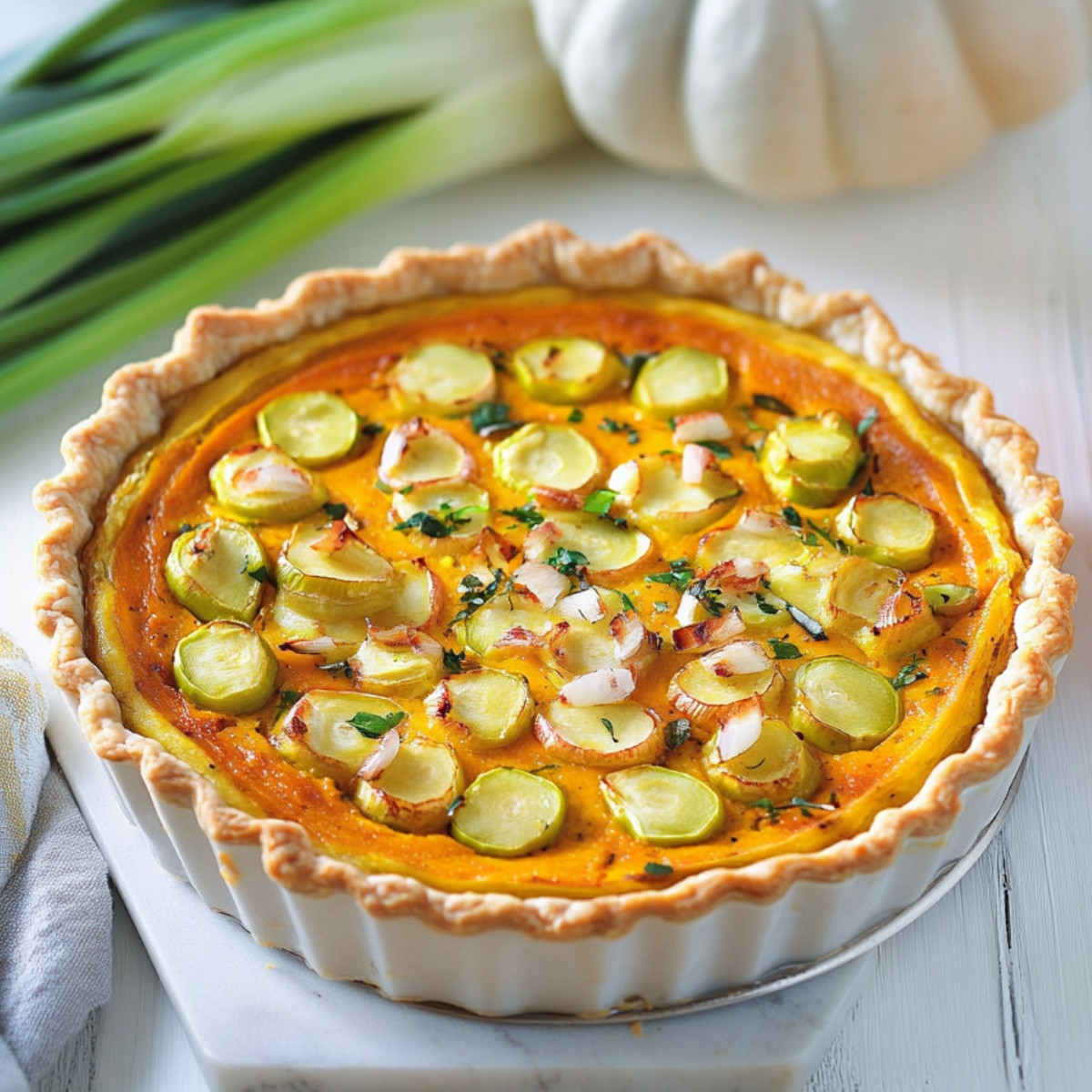 Pumpkin & Leek Quiche