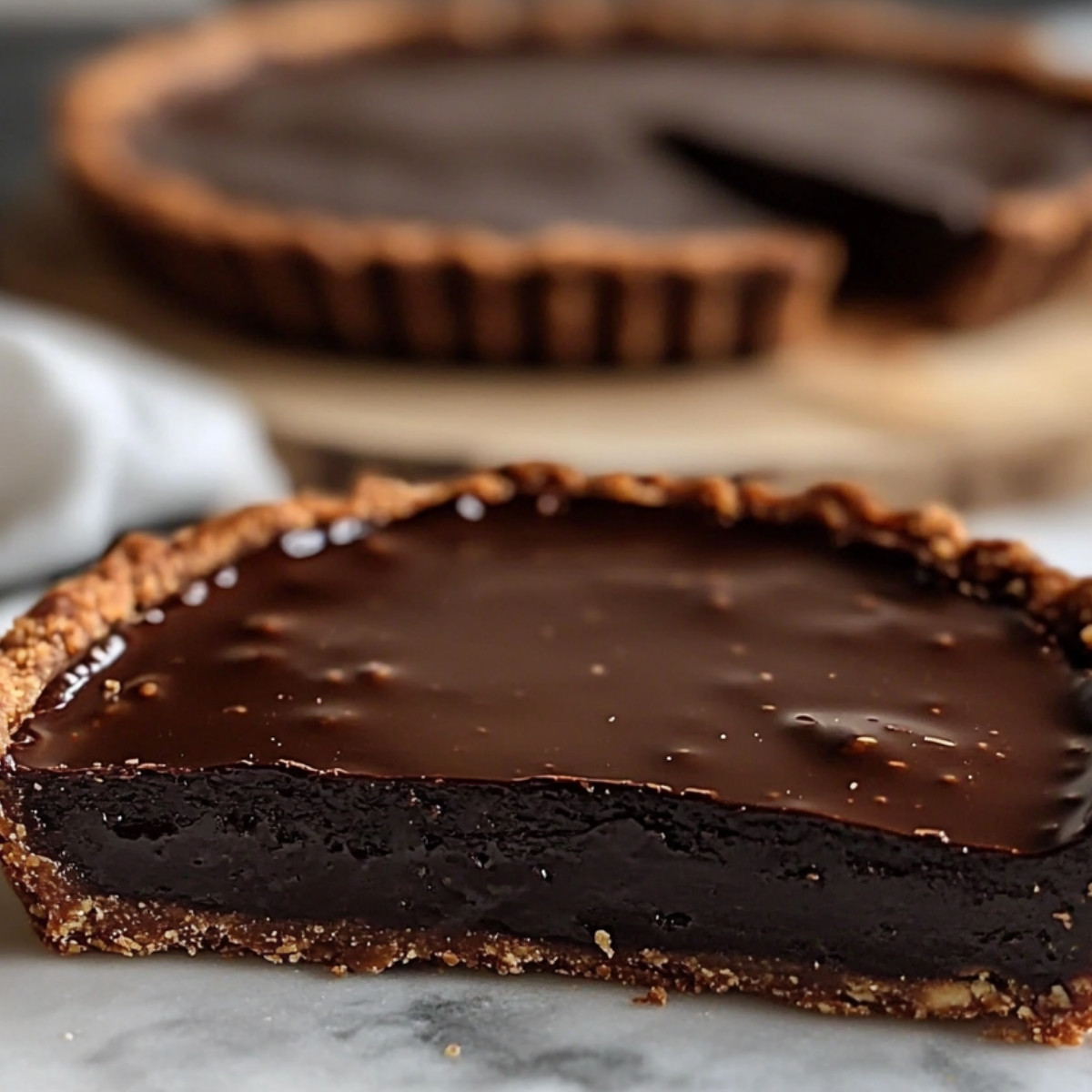 Vegan Chocolate Tart with Almond Crust