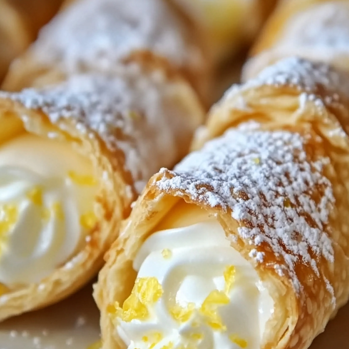 Zesty Lemon Meringue Pie Cannolis