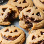 Milk Chocolate Stuffed Jack-O'-Lantern Cookies