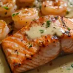 Salmon and Shrimp with Cajun Cream Sauce