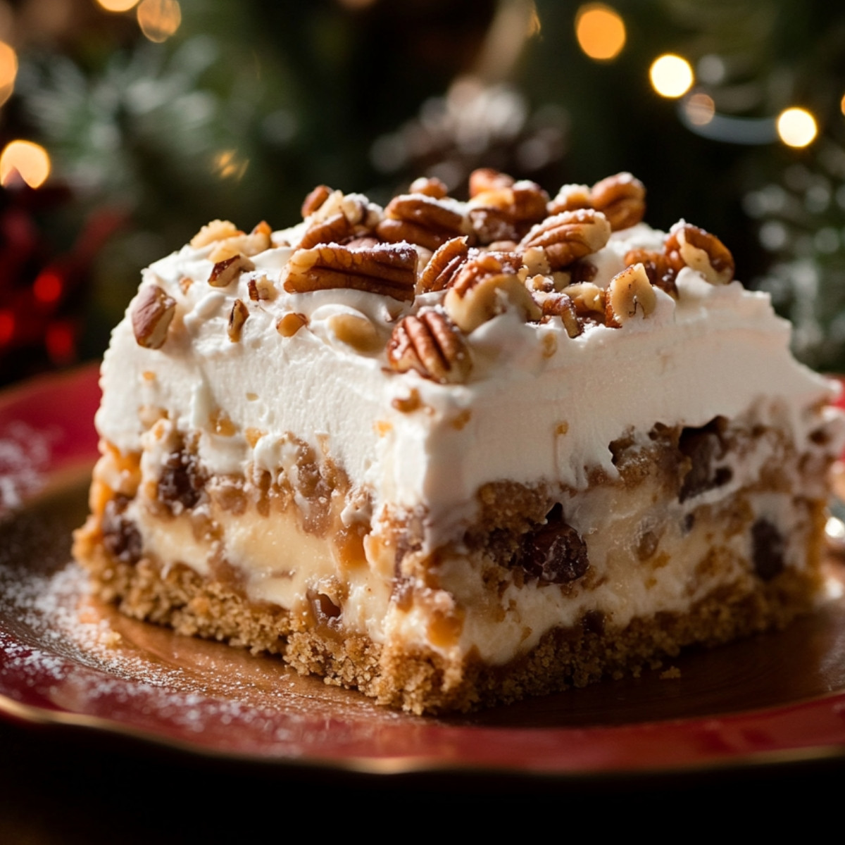 Butter Pecan Praline Poke Cake