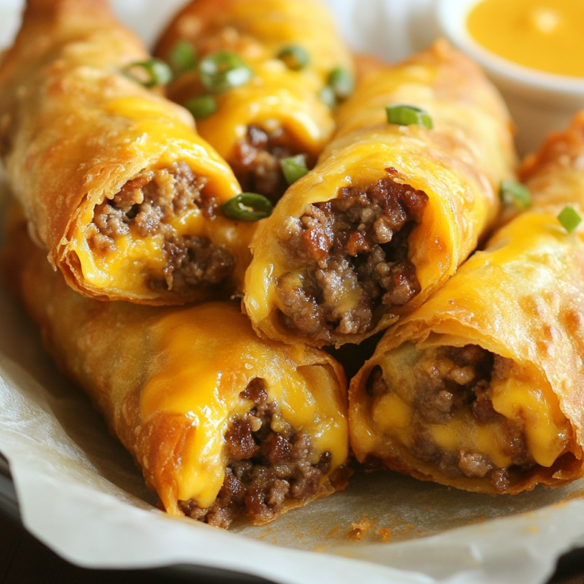 Cheeseburger Egg Rolls