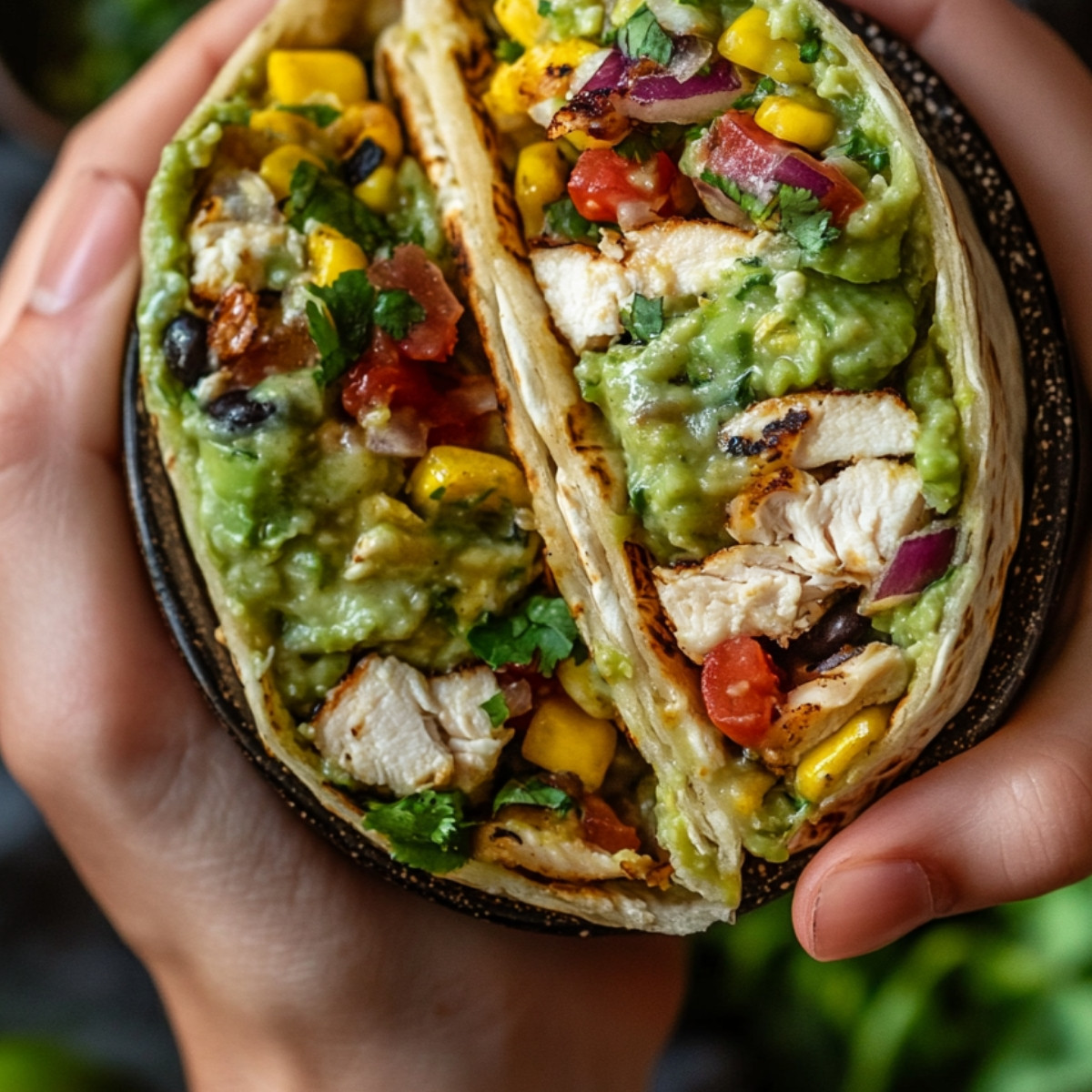 Chicken Avocado Ranch Burritos