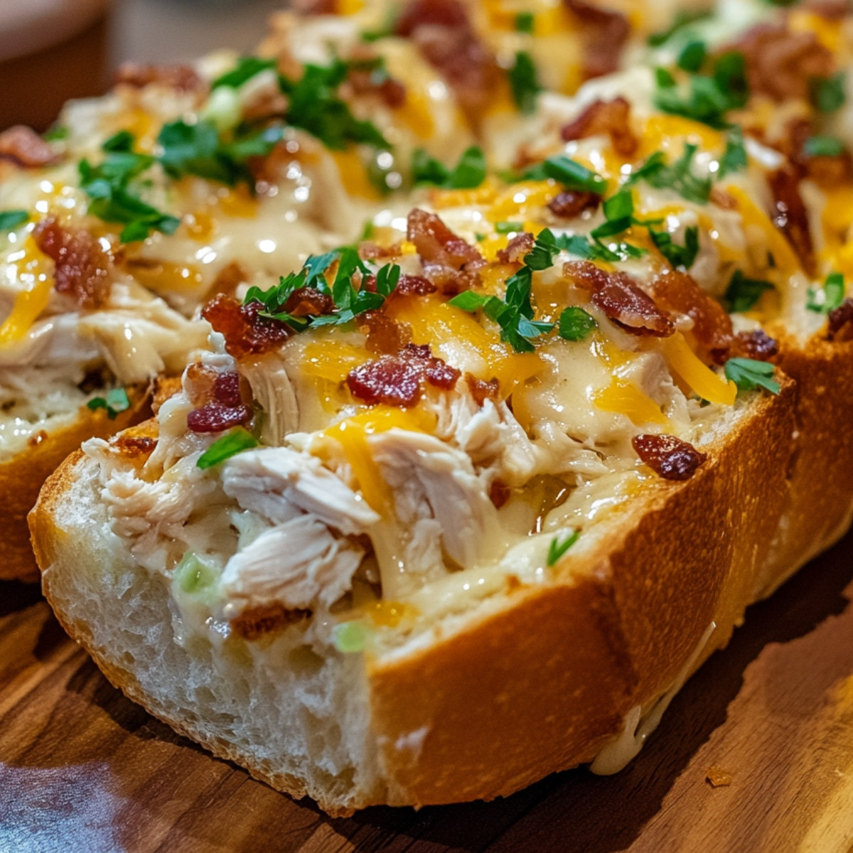 Chicken Bacon Ranch Stuffed Bread