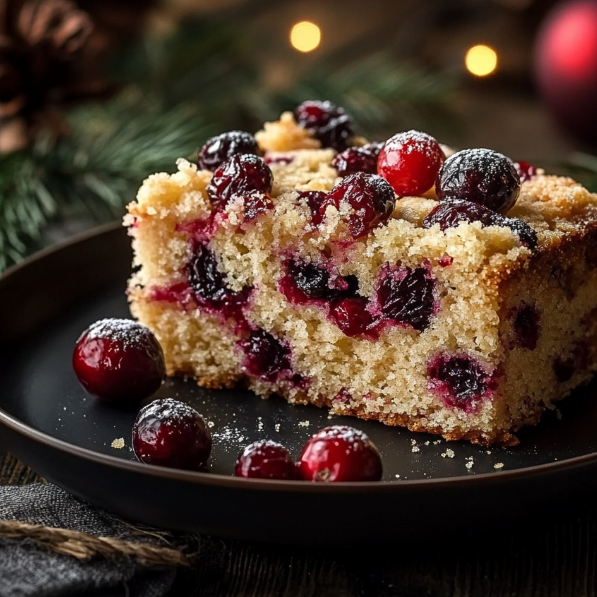 Christmas Cranberry Buckle