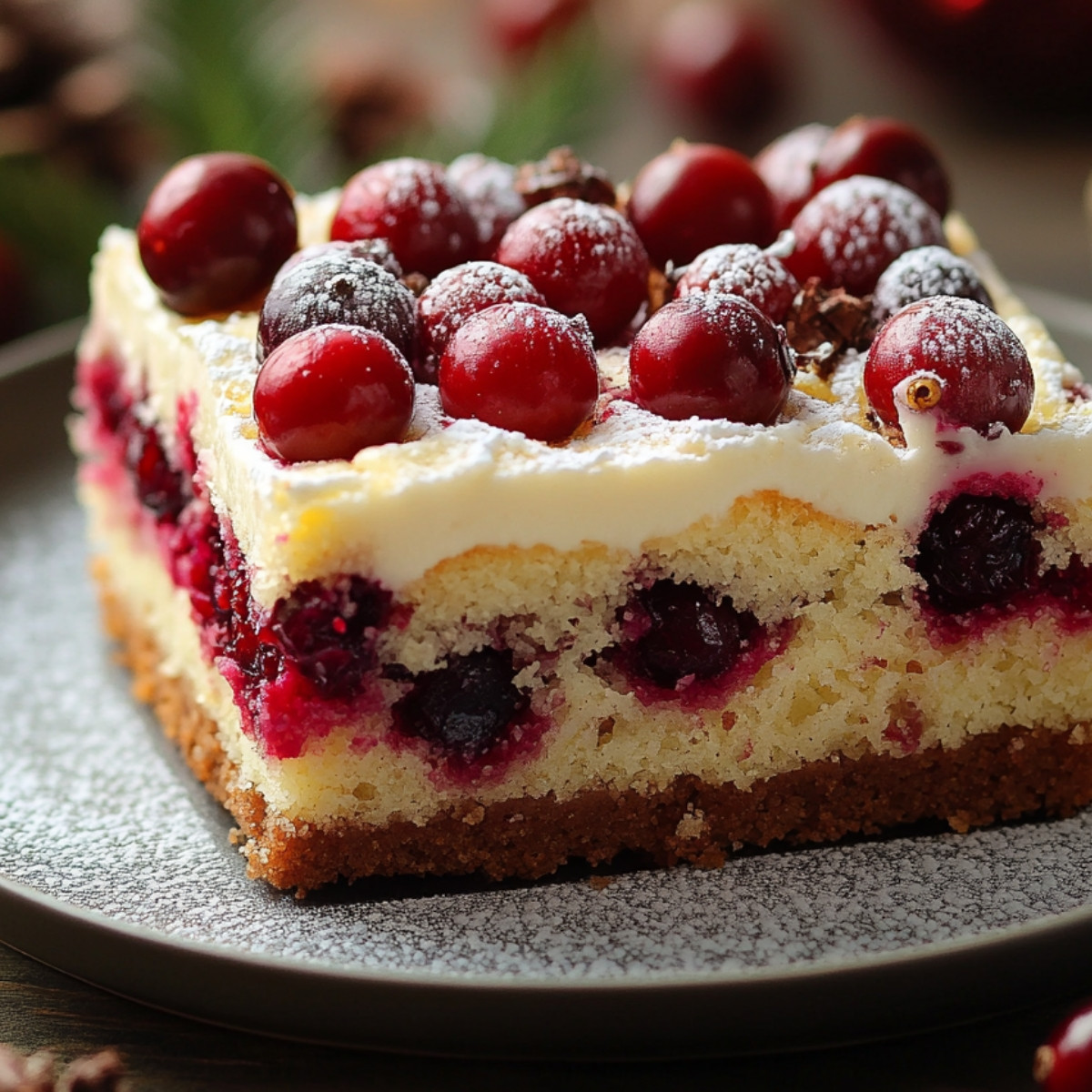 Christmas Cranberry Poke Cake