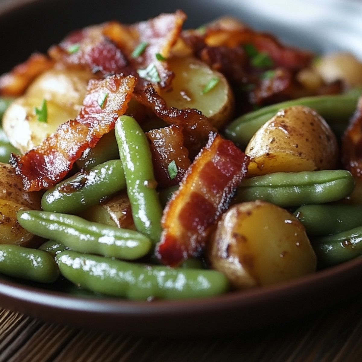 Country Ranch Green Beans & Potatoes with Bacon