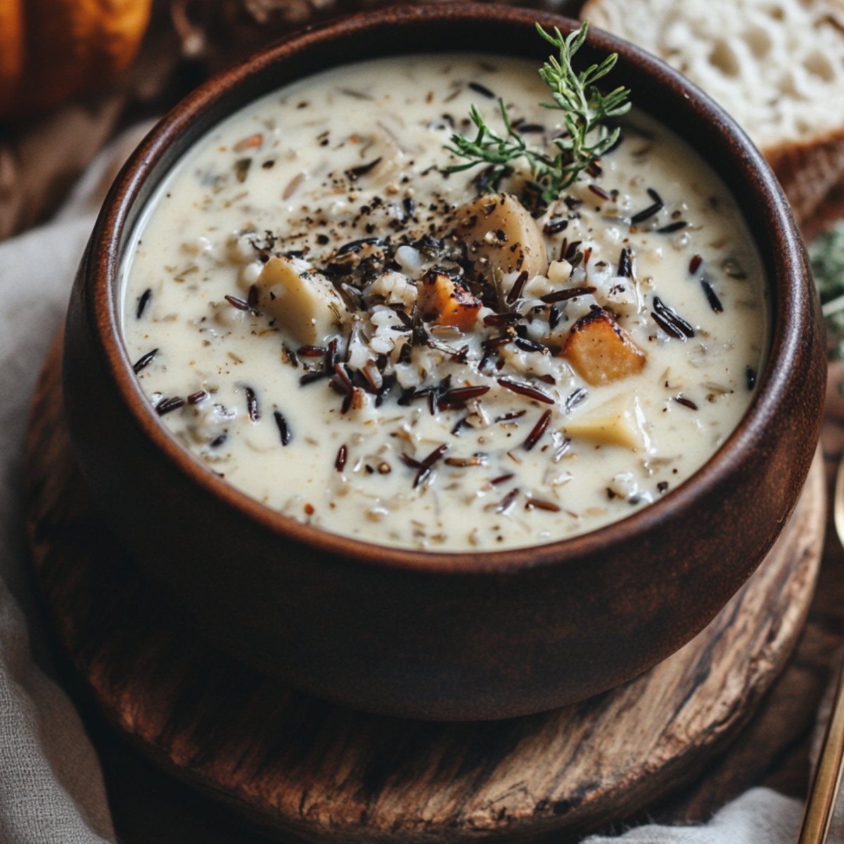 Cozy Autumn Wild Rice Soup