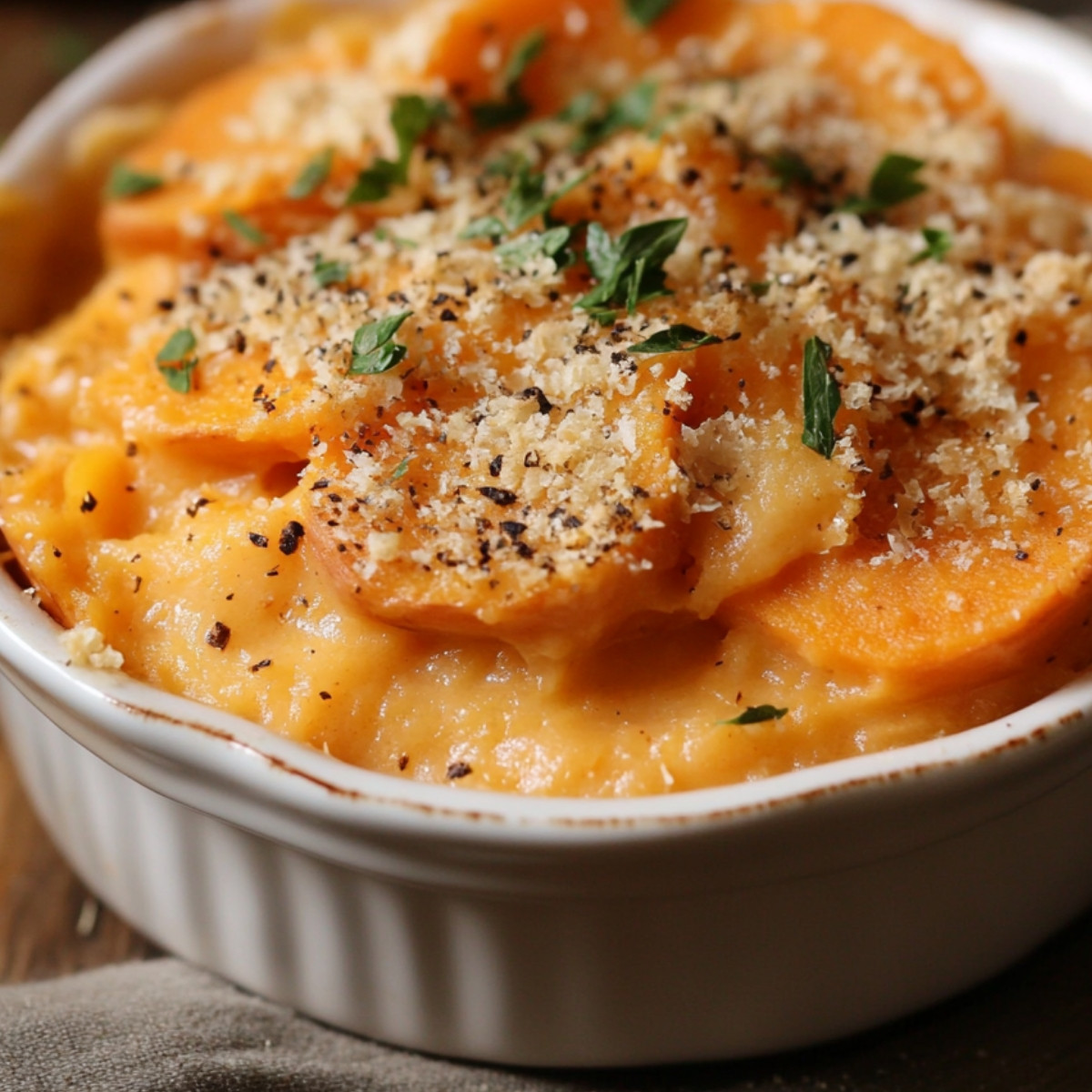 Creamy Scalloped Sweet Potatoes