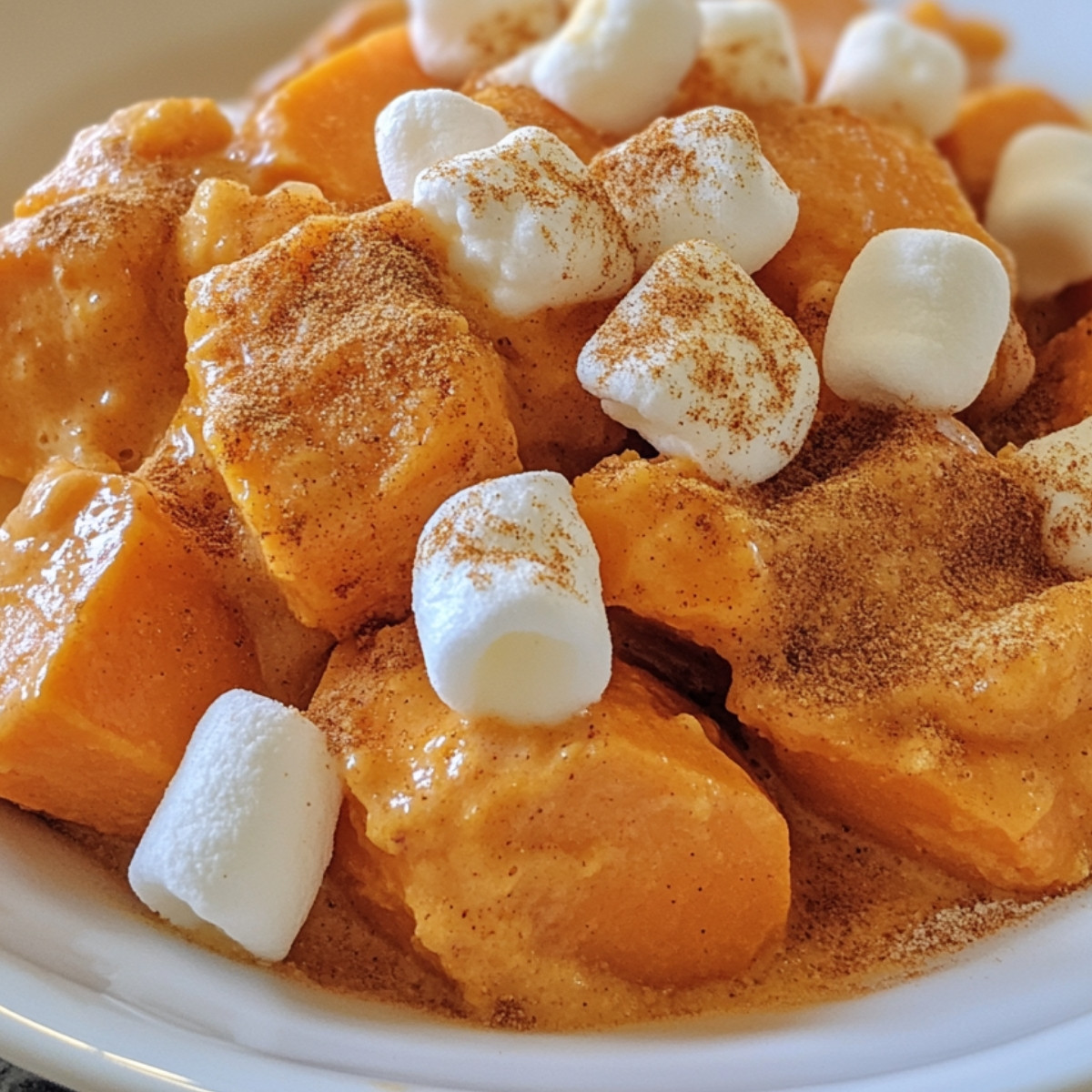 Crockpot Sweet Potatoes with Marshmallows