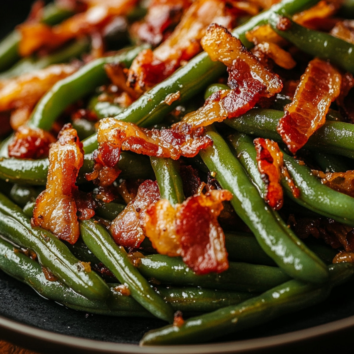 Flavorful Green Beans with Sweet and Smoky Bacon