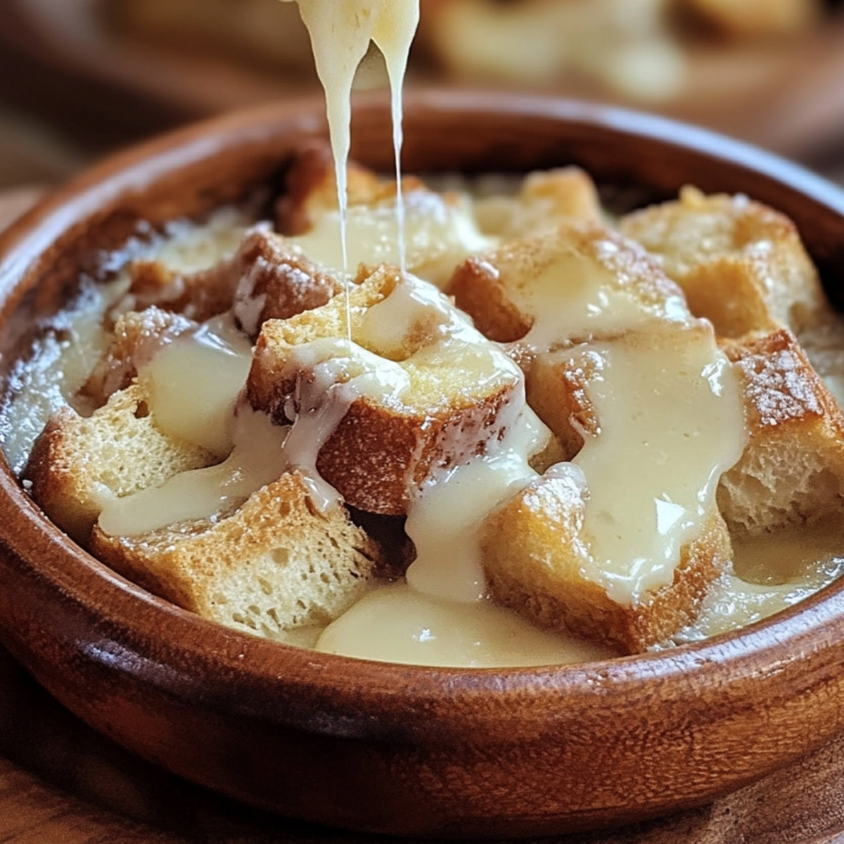 Grandma’s Old-Fashioned Bread Pudding with Vanilla Sauce