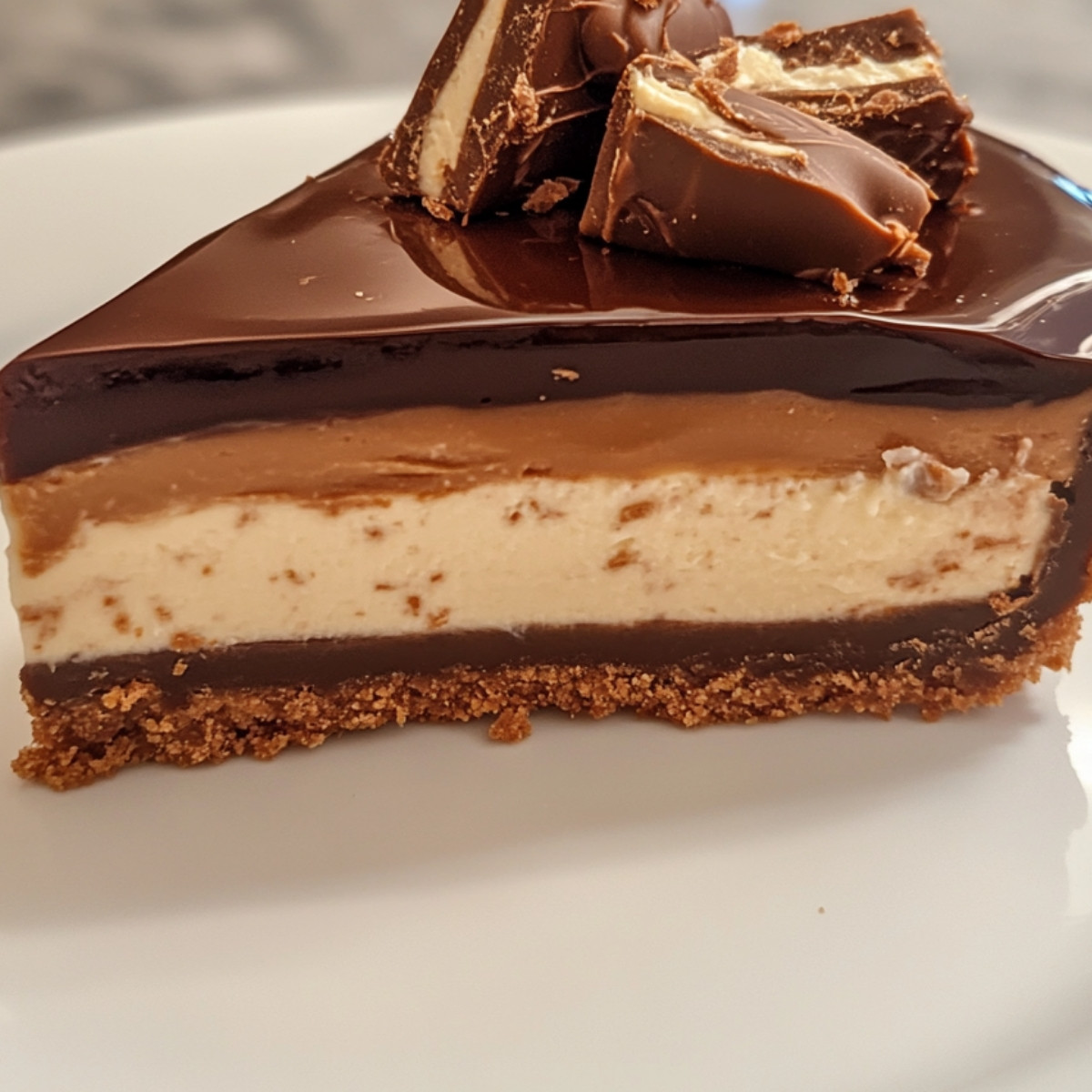 Homemade No-Bake Twix Cheesecake