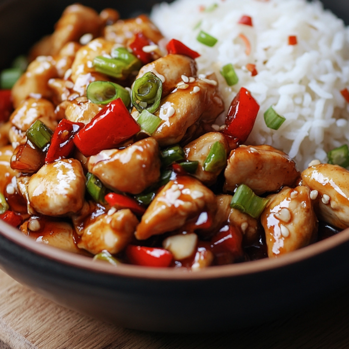 Kung Pao Chicken with Coconut Jasmine Rice