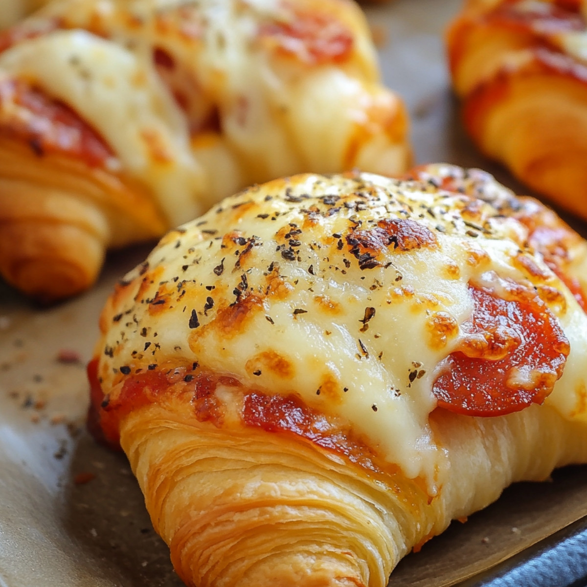 Mozzarella Pepperoni Croissant Rolls