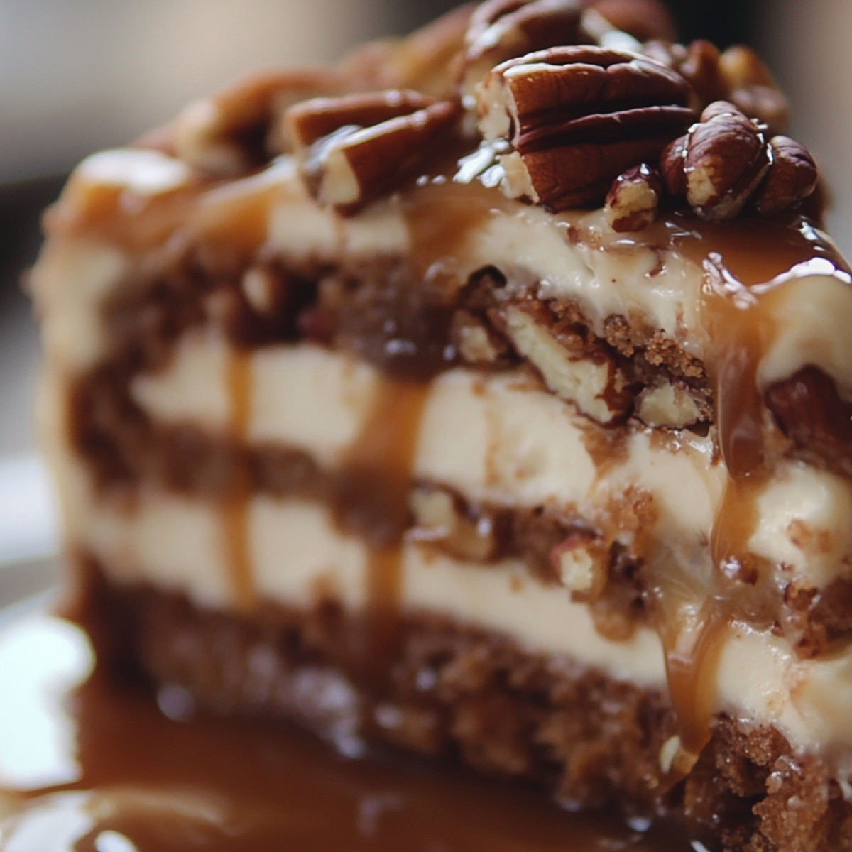 Southern Pecan Caramel Cake