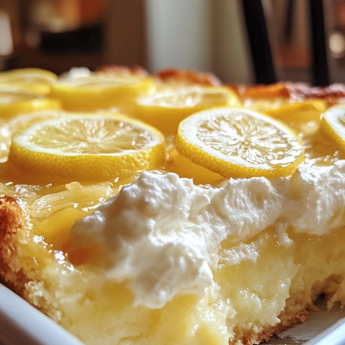 4-Ingredient Lemon Cream Cheese Dump Cake