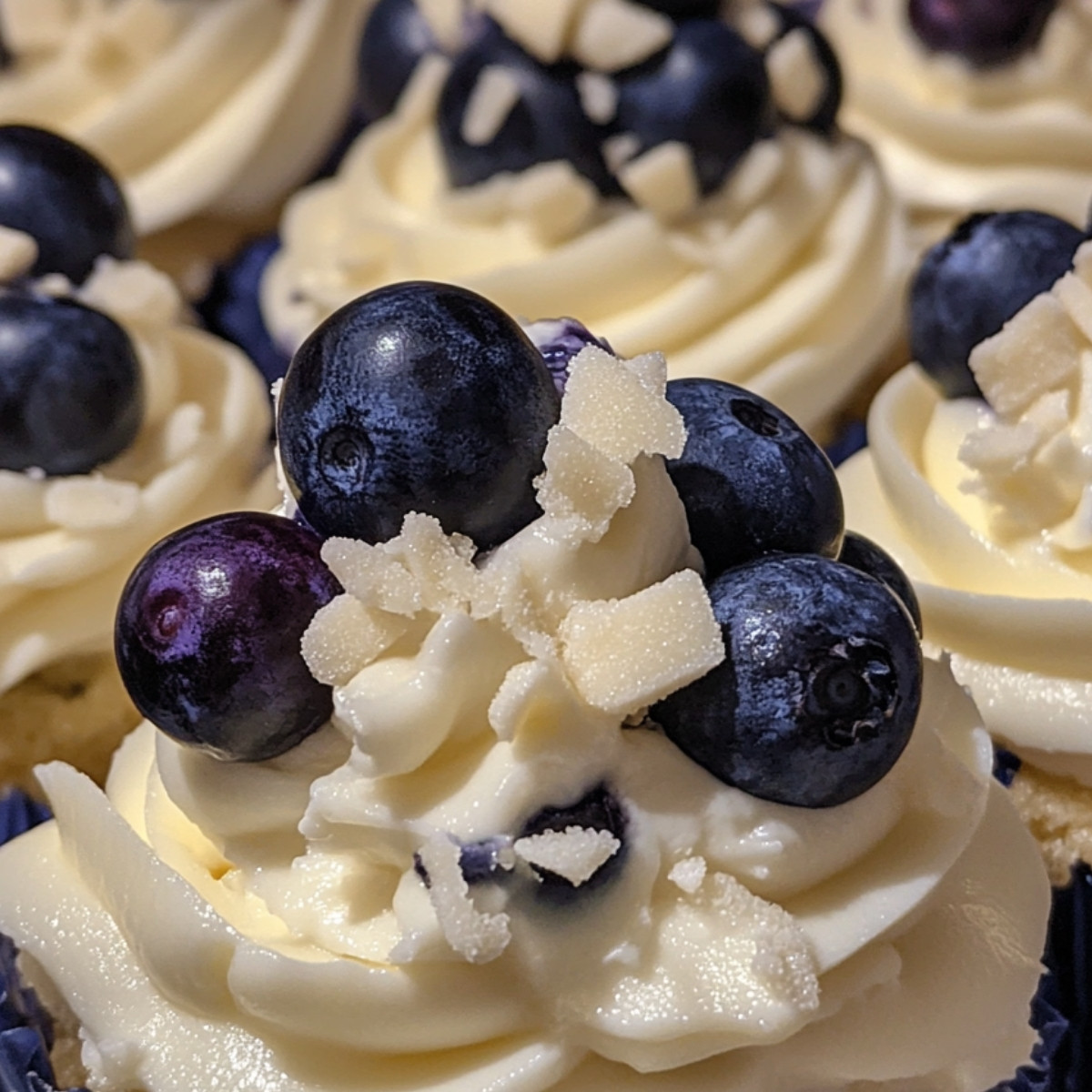 Blueberry White Chocolate Cheesecake Cupcakes