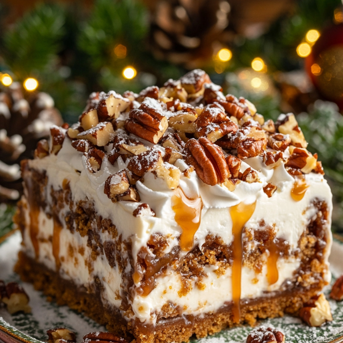 Butter Pecan Praline Poke Cake