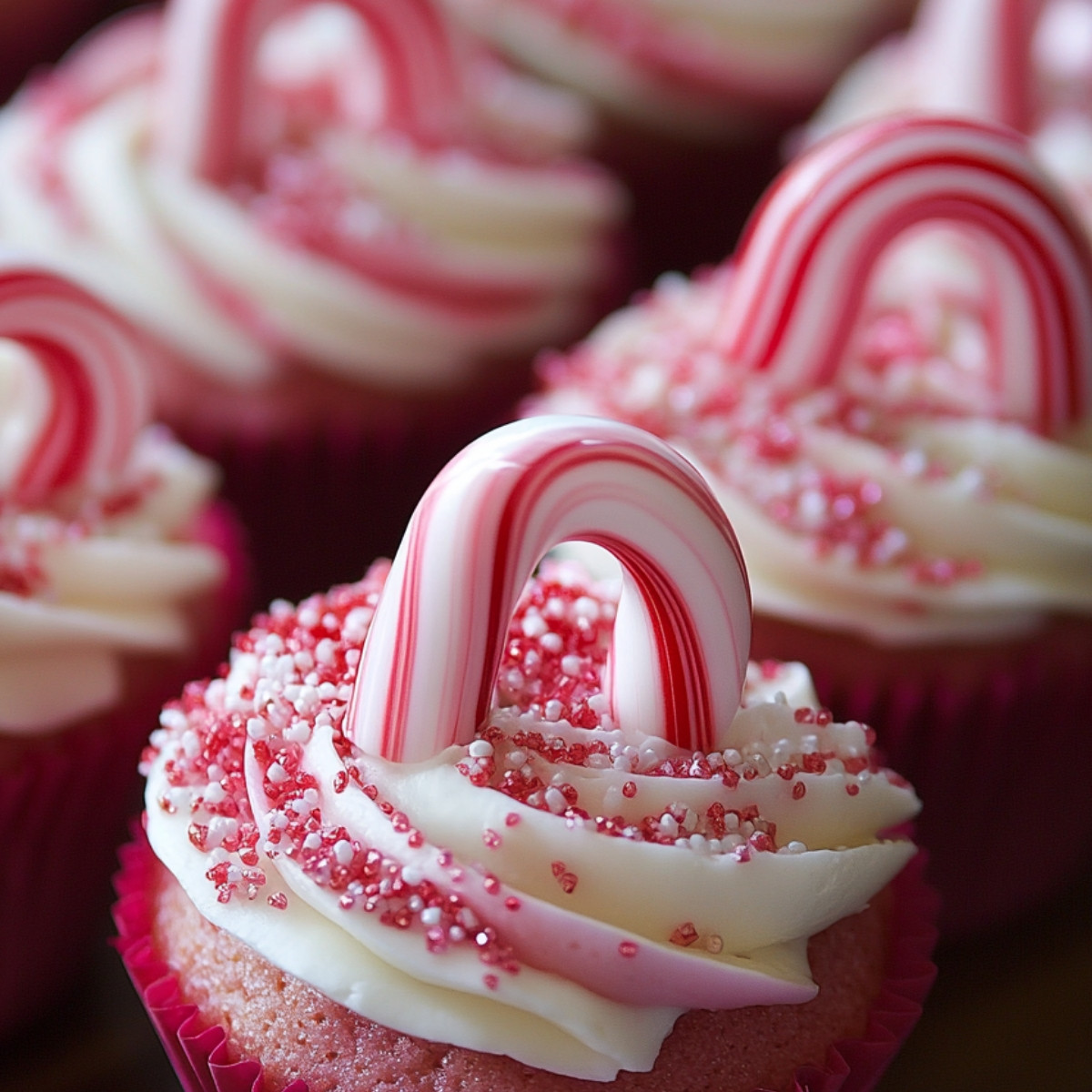 Candy Cane Cupcakes