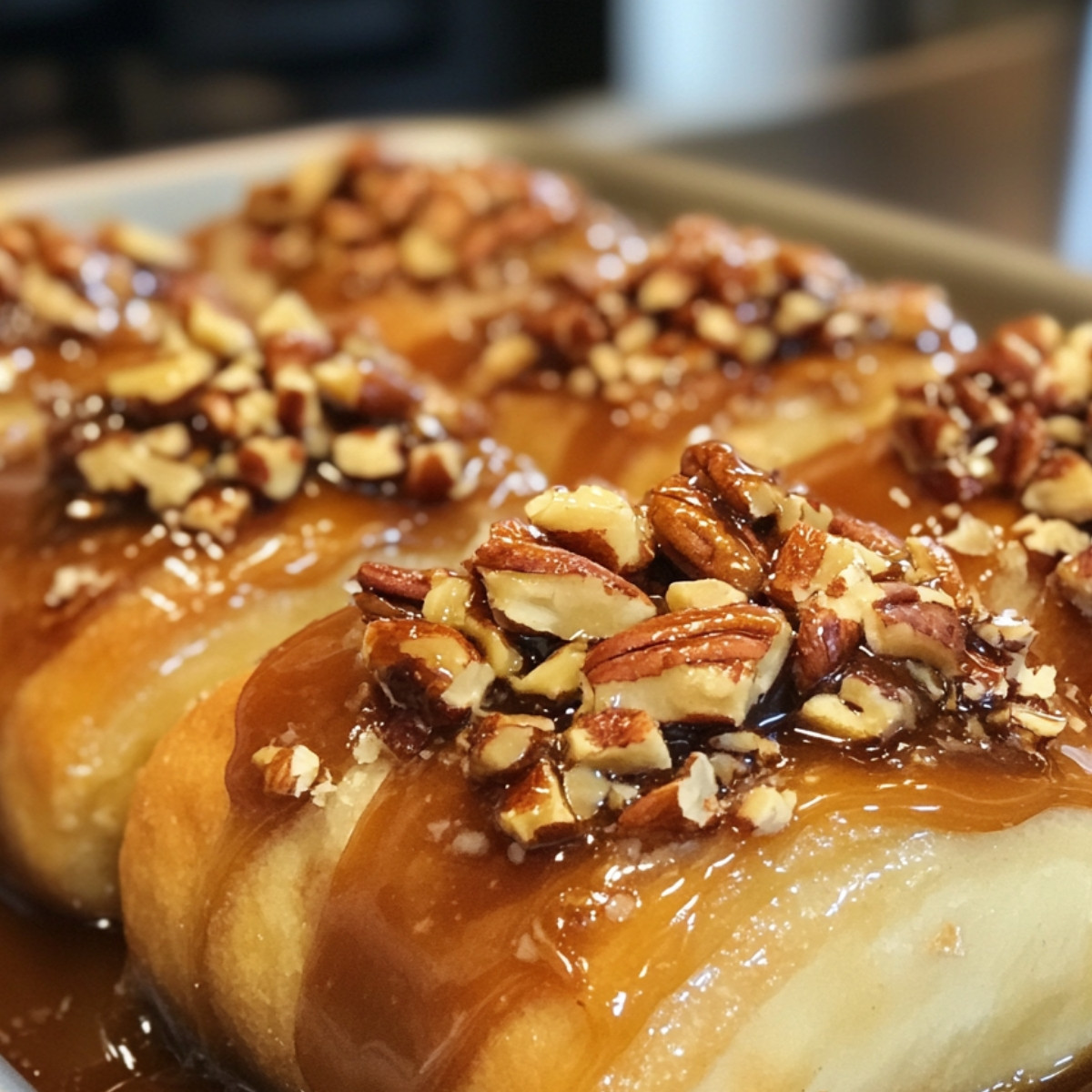 Caramel Nougat Pecan Rolls