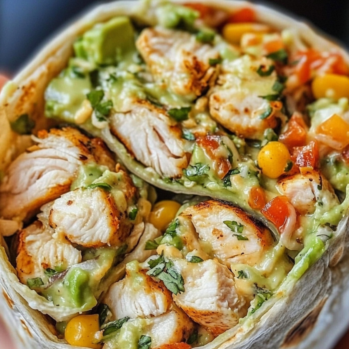 Chicken Avocado Ranch Burritos