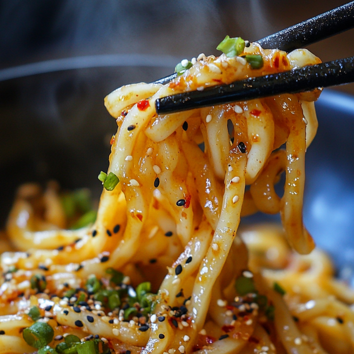 Chili Garlic Udon Noodles