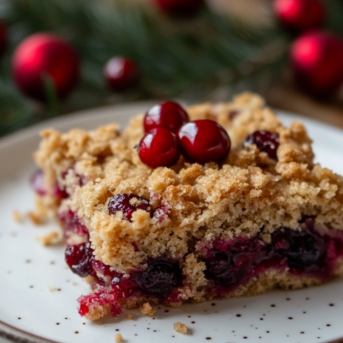 Christmas Cranberry Buckle