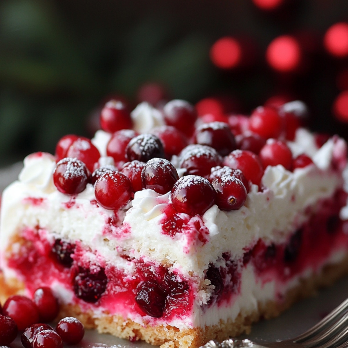 Christmas Cranberry Poke Cake