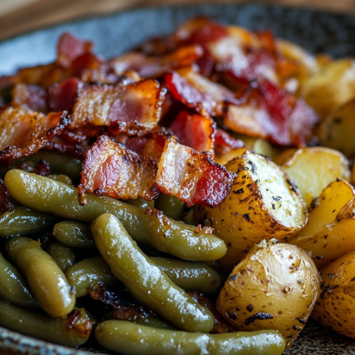 Country Ranch Green Beans & Potatoes with Bacon