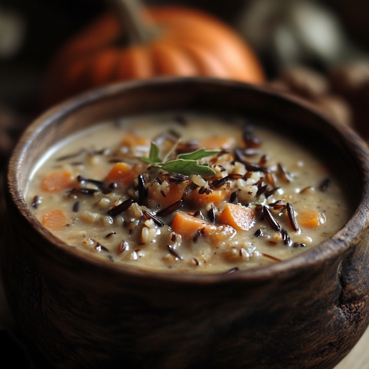 Cozy Autumn Wild Rice Soup